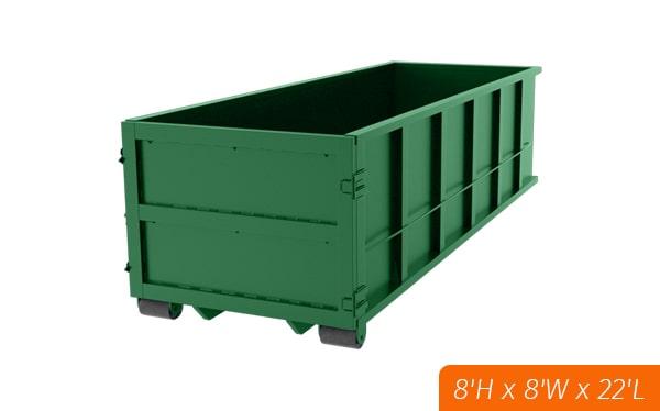 a 40-yard dumpster is typically the best option for large construction or demolition projects, or large-scale cleanouts